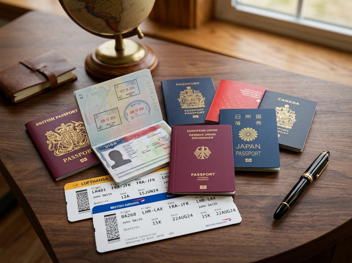 Passport, visa approvals and travel document preparation desk